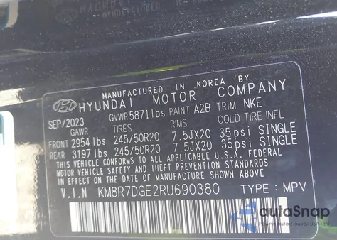 2024 Hyundai Palisade Calligraphy Night Edition из США, поврежденный, VIN KM8R7DGE2RU690380